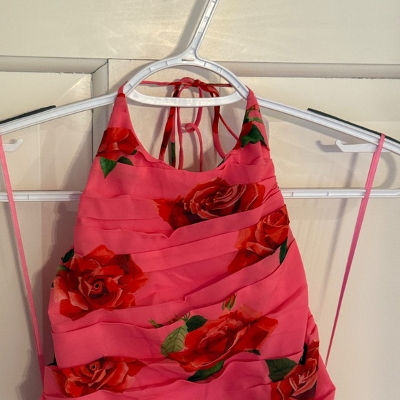 New! Sau Lee Sonia Mni Dress in Pink Rose Print 45419 - Picture 8 of 16